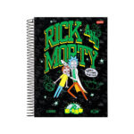 Caderno Espiral Universitário Grande Capa Dura 160 Folhas 10 Matérias Rick And Morty - Estampas Sort