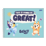 Caderno Desenho E Cartografia Espiral Bluey - Estampas Diversas