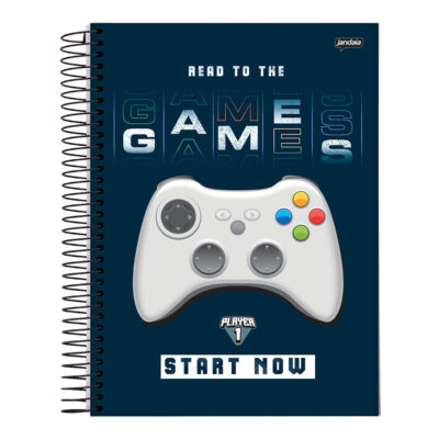 Caderno Espiral Universitário Grande Capa Dura 240 Folhas 15 Matérias Player – Estampas Sortidas