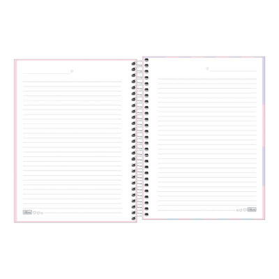 Caderno Espiral Colegial Médio Capa Dura 80 Folhas Happy – Cores Sortidas