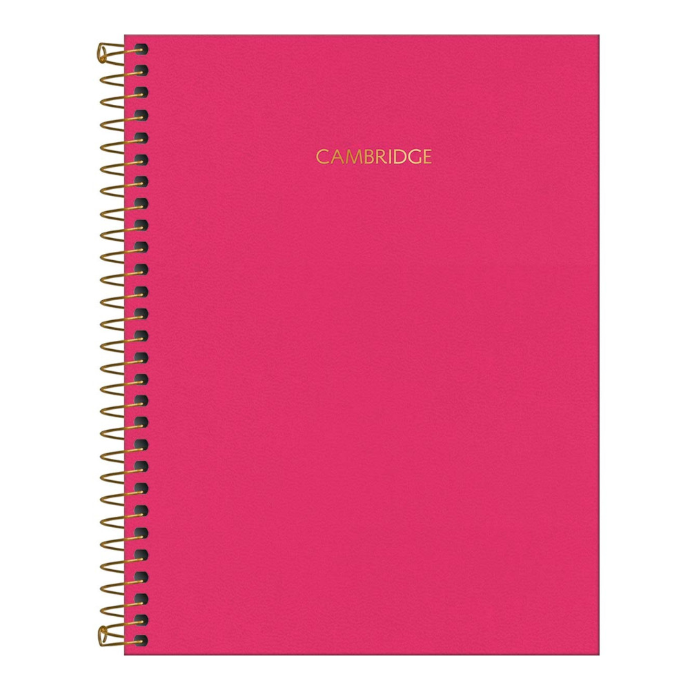 Caderno Espiral Universitário Grande Capa Dura 80 Folhas Executivo Cambridge - Pink Caderno Espiral Universitário Grande Capa Dura 80 Folhas Executivo Cambridge - Pink