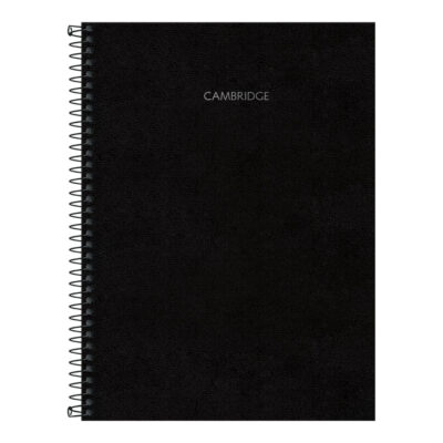 Caderno Espiral Universitário Grande Capa Dura 80 Folhas Executivo Cambridge - Preto