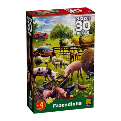 Quebra-Cabeça Com 30 Peças - Fazendinha