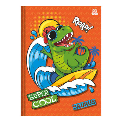 Caderno Brochura Costurado Sem Mola Universitário Grande Capa Dura 48 Folhas Saurus - Estampas Sorti