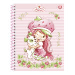 Caderno Espiral Colegial Médio Capa Dura 80 Folhas Moranguinho - Estampas Sortidas