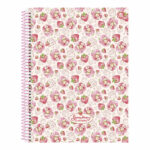 Caderno Espiral Colegial Médio Capa Dura 80 Folhas Moranguinho - Estampas Sortidas