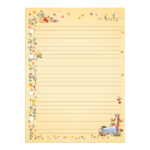 Bloco Refil Tiliflex Fichário Caderno Argolado Colegial 4 Furos 80 Folhas - Pooh