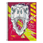 Caderno Espiral Universitário Grande Capa Dura 80 Folhas Connect Raptor - Estampas Sortidas
