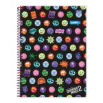 Caderno Espiral Universitário Grande Capa Dura 80 Folhas Divertidamente 2 - Estampas Sortidas