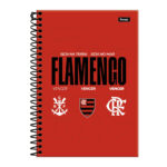 Caderno 1/4 Pequeno Espiral Capa Dura 80 Folhas Flamengo - Estampas Sortidas