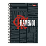 Caderno 1/4 Pequeno Espiral Capa Dura 80 Folhas Flamengo - Estampas Sortidas