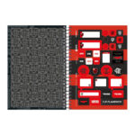 Caderno 1/4 Pequeno Espiral Capa Dura 80 Folhas Flamengo - Estampas Sortidas