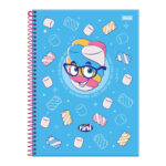 Caderno Espiral Universitário Grande Capa Dura 80 Folhas Fini - Estampas Sortidas