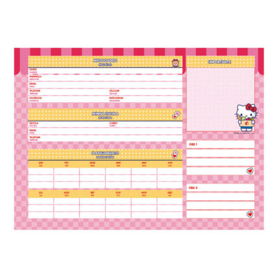 Caderno Desenho E Cartografia Espiral Hello Kitty – Estampas Sortidas