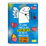 Caderno Brochura Costurado Sem Mola Universitário Grande Capa Dura 80 Folhas Flork - Estampas Sortid