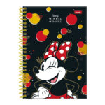 Caderno 1/4 Pequeno Espiral Capa Dura 80 Folhas Minnie Vintage - Estampas Sortidas
