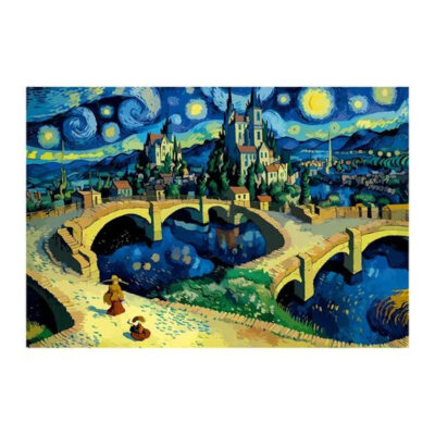 Quebra-Cabeça Com 1000 Peças Mini – Noite Estrelada 2.0