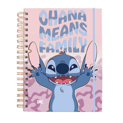 Caderno Espiral Universitário Grande Capa Dura Com 80 Folhas Smart - Stitch