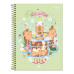 Caderno Espiral Universitário Grande Capa Dura 80 Folhas Capyclub - Estampas Sortidas