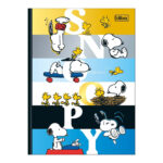 Caderno Espiral Colegial Médio Capa Dura 80 Folhas Snoopy - Estampas Sortidas
