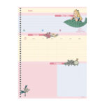 Caderno Espiral Universitário Grande Capa Dura 80 Folhas Alice In Wonderland - Estampas Sortidas Caderno Espiral Universitário Grande Capa Dura 80 Folhas Alice In Wonderland - Estampas Sortidas