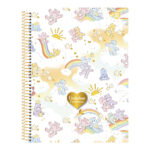 Caderno Espiral Colegial Médio Capa Dura 80 Folhas Ursinhos Carinhosos - Estampas Sortidas
