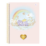 Caderno Espiral Colegial Médio Capa Dura 80 Folhas Ursinhos Carinhosos - Estampas Sortidas