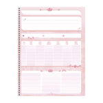 Caderno Espiral Universitário Grande Capa Dura 240 Folhas 15 Matérias Rosa Rosé - Estampas Sortidas