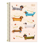 Caderno 1/4 Pequeno Espiral Capa Dura 80 Folhas Brownie - Estampas Sortidas