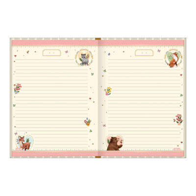 Caderno Brochura Costurado Sem Mola Colegial Médio Capa Dura 80 Folhas Loveland – Estampas Sortidas