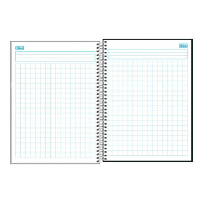Caderno Brochura Costurado Sem Mola Universitário Grande Capa Dura 40 Folhas Quadriculado 1x1cm Spic
