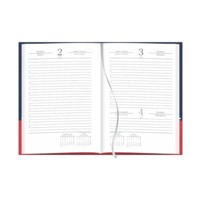 Agenda Diária Safira 2026 – Azul/Vermelha