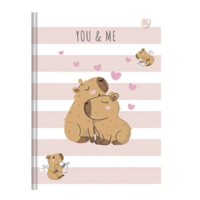 Caderno Brochura Costurado Sem Mola Universitário Grande Capa Dura 80 Folhas Capycuties – Estampas S