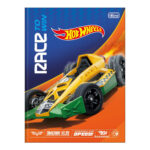 Caderno Brochura Costurado Sem Mola Universitário Grande Capa Dura 48 Folhas Hot Wheels - Estampas S