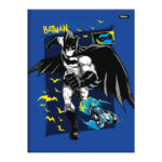 Caderno 1/4 Pequeno Brochura Costurado Sem Mola Capa Dura 48 Folhas Batman - Estampas Sortidas