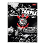 Caderno 1/4 Pequeno Brochura Costurado Sem Mola Capa Dura 80 Folhas Corinthians - Estampas Sortidas