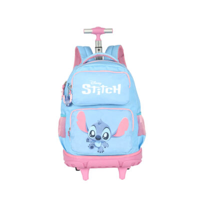 Mochilete Com Rodinhas Stitch - Azul