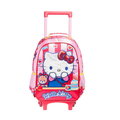 Mochila Com Rodinhas Hello Kitty - Vermelho Mochila Com Rodinhas Hello Kitty - Vermelho