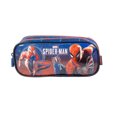 Estojo Duplo Spider Man - Azul/Vermelho Estojo Duplo Spider Man - Azul/Vermelho
