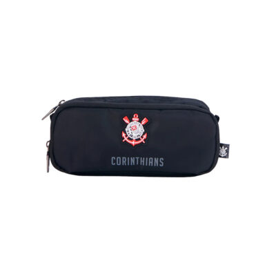 Estojo Duplo Esportivo Corinthians - Preto Estojo Duplo Esportivo Corinthians - Preto