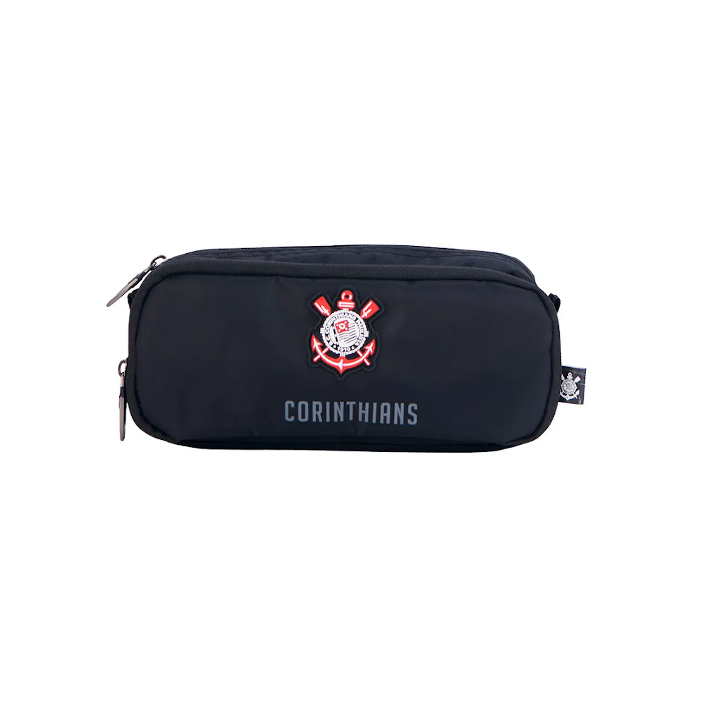 Estojo Duplo Esportivo Corinthians - Preto Estojo Duplo Esportivo Corinthians - Preto