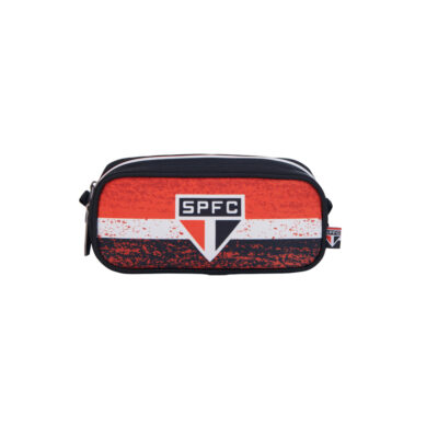 Estojo Duplo Esportivo São Paulo - Preto/Vermelho/Branco