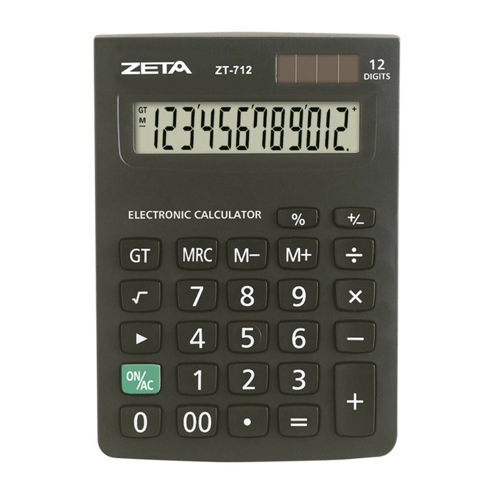 Calculadora Zeta De Mesa 12 Digitos - Zt712 Calculadora Zeta De Mesa 12 Digitos - Zt712