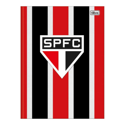 Caderno Brochura Costurado Sem Mola Universitário Grande Capa Dura 80 Folhas São Paulo - Estampas So