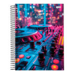 Caderno Espiral Universitário Grande Capa Dura 80 Folhas Soul Music - Estampas Sortidas