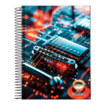Caderno Espiral Universitário Grande Capa Dura 80 Folhas Soul Music - Estampas Sortidas