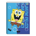 Caderno Brochura Costurado Sem Mola Universitário Grande Capa Dura 80 Folhas Bob Esponja - Estampas