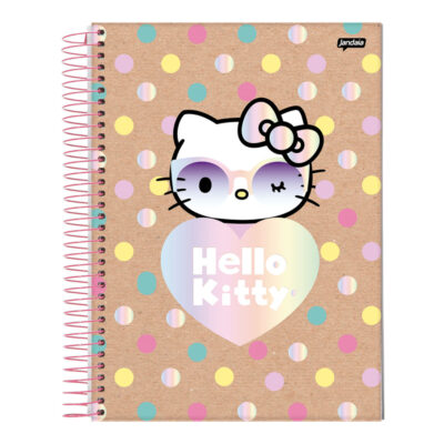 Caderno Espiral Universitário Grande Capa Dura 160 Folhas 10 Matérias Hello Kitty - Estampas Sortida Caderno Espiral Universitário Grande Capa Dura 160 Folhas 10 Matérias Hello Kitty - Estampas Sortida