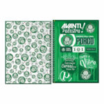 Caderno Espiral Universitário Grande Capa Dura 160 Folhas 10 Matérias Palmeiras - Estampas Sortidas