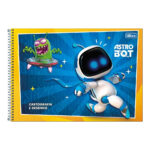 Caderno Desenho E Cartografia Espiral 80 Folhas Astro - Estampas Sortidas